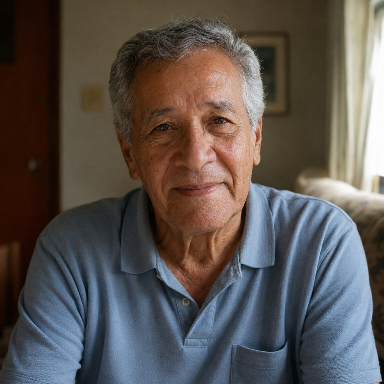 Retrato de Sr. Antônio Mendes, aposentado SIAPE de São Paulo.