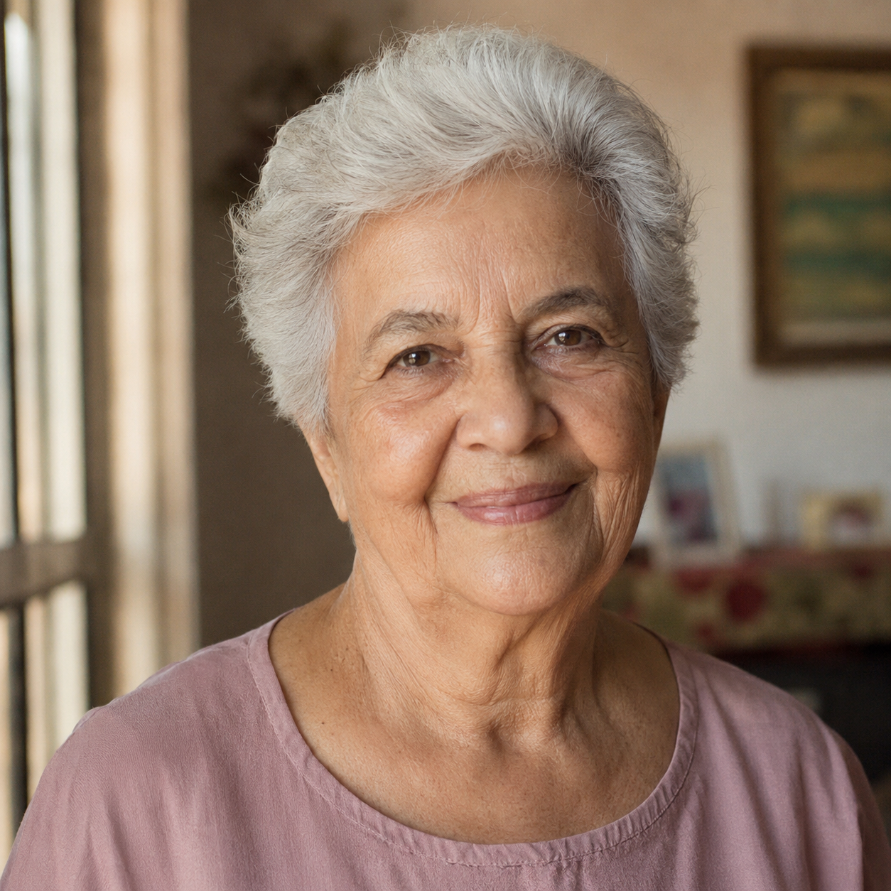 Retrato de Dona Maria Helena, pensionista SIAPE do Rio de Janeiro.