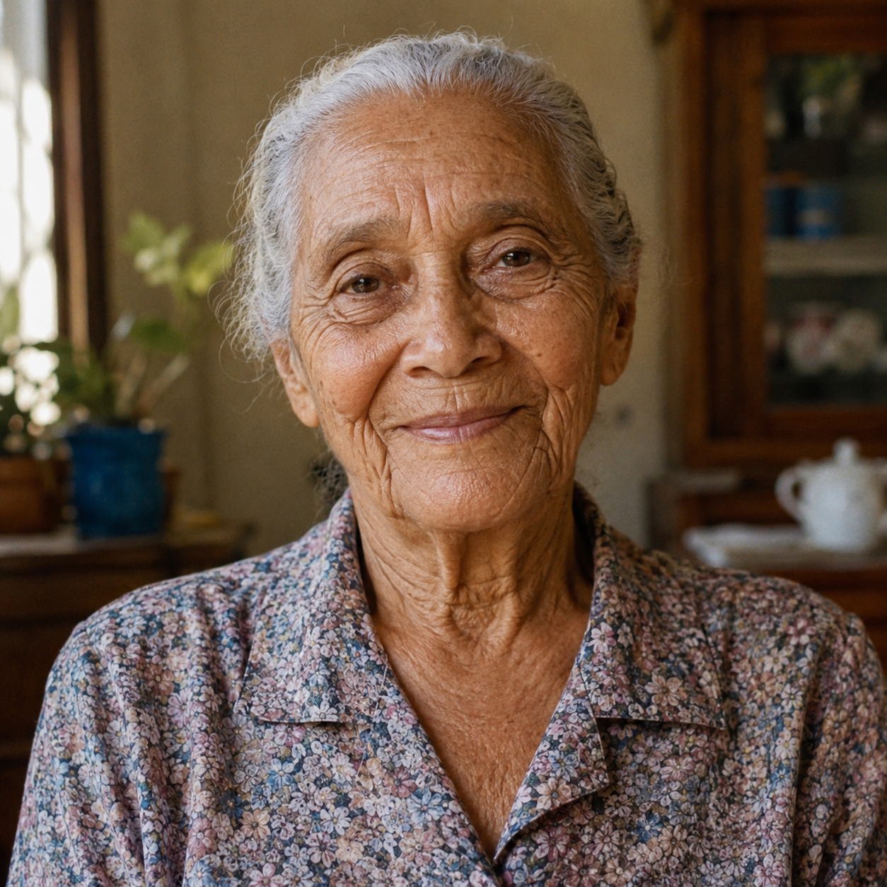 Retrato de Dona Lurdes Ferreira, aposentada SIAPE de Minas Gerais.